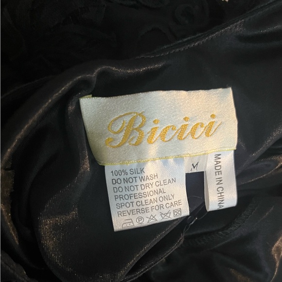 Chic Black Floral Lace Maxi Dress M - Picture 5 of 6